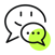 Sprechblase mit einem Smileygesicht so wie eine zweite Sprechblase mit drei Punkten - SUNZINET Digitalagentur für KI-Lösungen